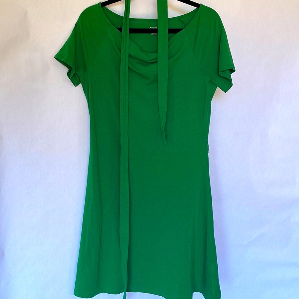 Lands’ End Vibrant Green Dress